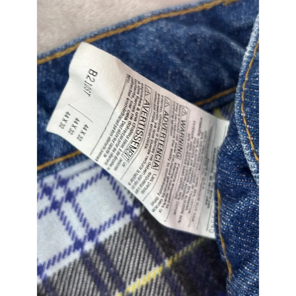 Carhartt B21DST Relaxed Fit Flannel Lined Jeans Dark Stone Blue Mens 44x32 Denim
